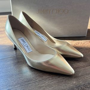 Jimmy Choo Romy Light Gold Pumps Size 35/ 5